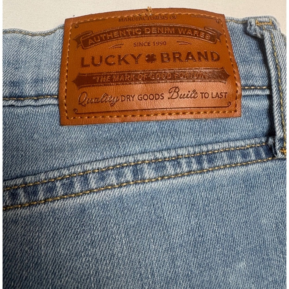 Lucky Brand 410 Athletic Straight Jeans Mens 34x34 Light Blue Good Stretch Denim - Picture 9 of 9